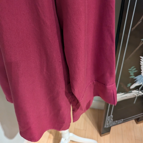 Soft Surroundings Hutton Popover Blouse Wmns Large PinkPurple Tencel Lyocell 136 - Picture 5 of 12